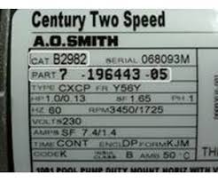 How To Read A Century Pool Motor Label Inyopools Com