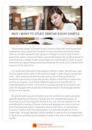    Study abroad personal statement sample
