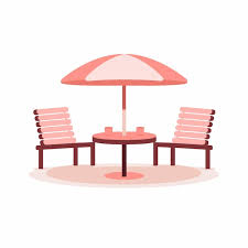 Vector Icon A Outdoor Dining Set With A