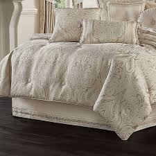 Luxury Cream Damask Jacquard King Bed