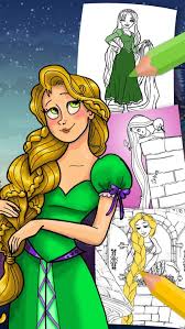 rapunzel coloring book game by manuela