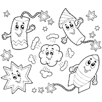 explosive fireworks coloring pages