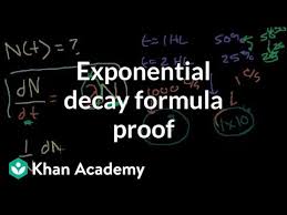 Exponential Decay Formula Proof Can