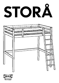 StorÅ Loft Bed Frame Black Ikeapedia