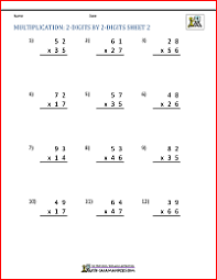 Grab our multiplying fractions worksheets to practice finding the product using visual models and models provide solution strategies and make multiplication of fractions with whole numbers easy. Double Digit Multiplication Worksheets 4th Grade
