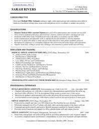 Front Office Medical Assistant Resume Receptionist Example