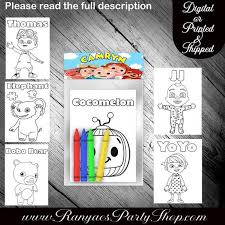 Is your family excited about disney pixar coco? Cocomelon Colouring Books And Crayons Personalised Cocomelon Birthday Party Favours Party Favors Games Paper Party Supplies