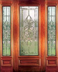 Decorative Glass Mahogany Wood Front