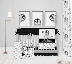 Penguin Crib Bedding Set Gender Neutral