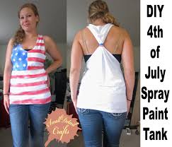 Check spelling or type a new query. No Sew Diy Fourth Of July Spray Paint Tank Top Small Detail Crafts