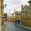 Baku is on the coast of the caspian sea on the southern tip of the absheron peninsula. 1