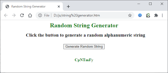 random string generator using