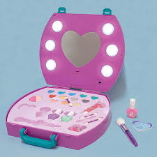kids makeup case with mirror and lights