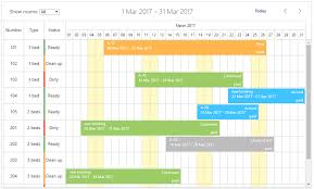 Printable excel calendar template details: How To Make Hotel Booking Calendar With Dhtmlxscheduler