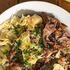 slow cooked lamb ragu with pasta from