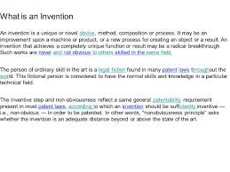 An Invention Is A Unique Or Novel Device Method