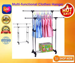 Order by 6 pm for same day shipping. Multi Functional Clothes Hanger Adjustable Double Garment Rack Diy Clothes Hanger Movable Dryer Stand Rolling Stainless Lazada Ph