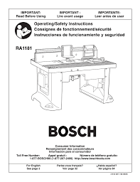Bosch Ra1181 User Guide Manualzz Com