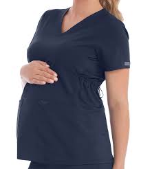Med Couture Scrubs Plus One Maternity V Neck Top