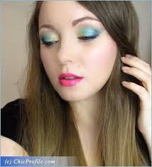 turquoise and gold makeup look beauty