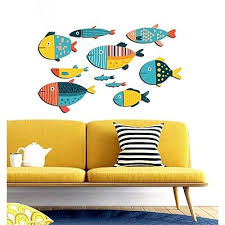 Kaleemi Wooden Fish Wall Decor Set Of