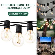 Xmas Light 7 65m 25led Light String Warm White Eu Us Plug Outdoor String Lights Hanging Lights For Garden Christmas Party Decor Lighting Strings Aliexpress
