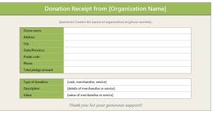 donation receipt free printable