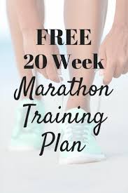 20 week marathon training schedule for