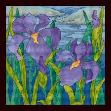 maria diaz designs stained glass iris