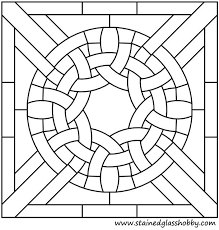 Square Panel Celtic Stained Glass