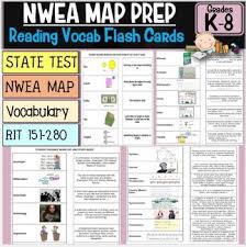 Nwea Map Prep Reading Flash Cards Complete Rit Map