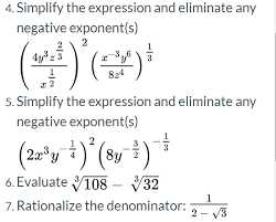 Solved 4 Simplify The Expression And