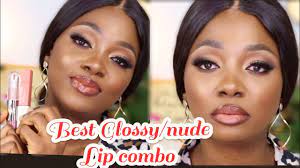 glossy lip combo for dark skin