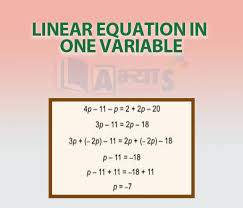 linear equation in one variable