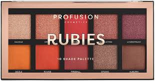 profusion cosmetics rubies 10 shades