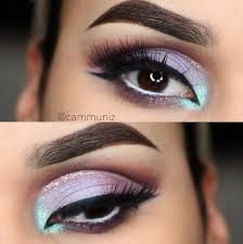 glitter cut crease eye makeup is