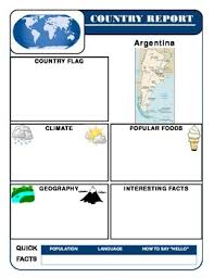 Country Report Template Set By Science Teacher Pro Tpt