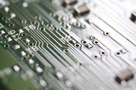 integrated circuit board close up