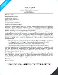 Cover Letter Examples High School Student Bitacorita