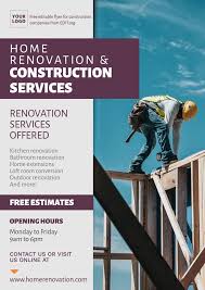 free construction company poster and