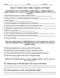 Complex And Compound Sentences Worksheet Worksheet Fun And