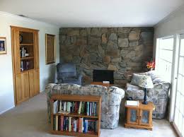 Huge Fireplace Rock Wall And No Real
