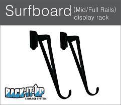 surf board display rack mid full rail