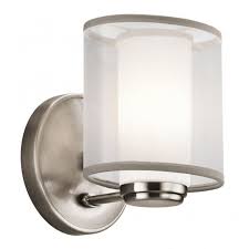 contemporary pewter finished wall light
