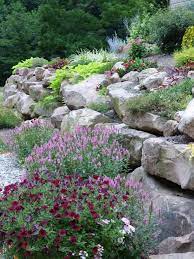 Rustic Rock Wall Landscaping With