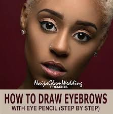 how to draw eyebrows with eye pencil or