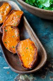 oven roasted sweet potato halves