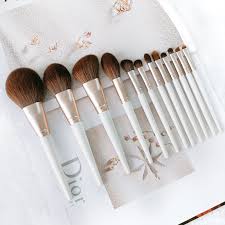 12 pearl white makeup brush sets