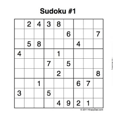 Free Printable Sudoku Puzzles Sudoku Puzzles Printable