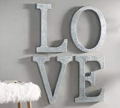 Hanging Galvanized Letters Wall Decor